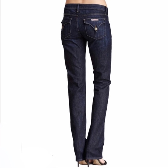 Hudson Carly Signature 25 Straight Leg  Dark Wash Lisbon Jeans Flap Pockets - Picture 4 of 11
